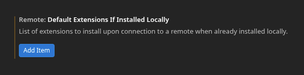 default extensions